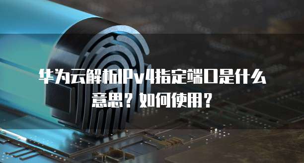 华为云解析IPv4指定端口是什么意思？如何使用？