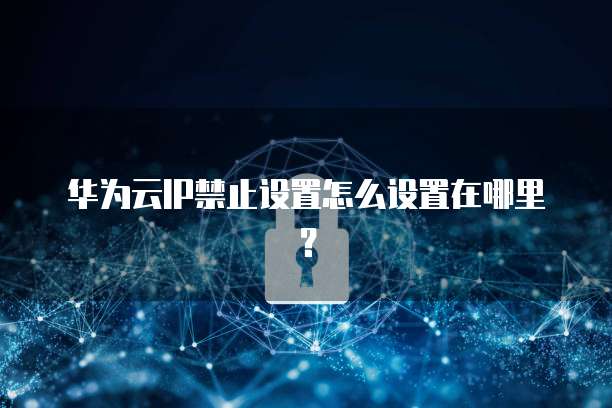 华为云IP禁止设置怎么设置在哪里?