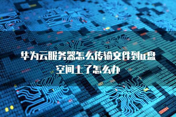 华为云服务器怎么传输文件到u盘空间上了怎么办
