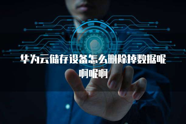 华为云储存设备怎么删除掉数据呢啊呢啊