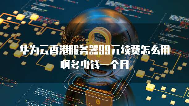 华为云香港服务器99元续费怎么用啊多少钱一个月