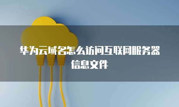 华为云域名怎么访问互联网服务器信息文件