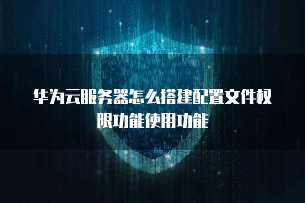 华为云服务器怎么搭建配置文件权限功能使用功能