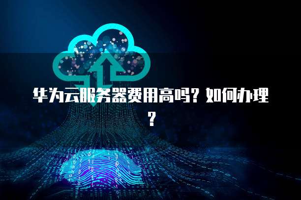 华为云服务器费用高吗?如何办理?