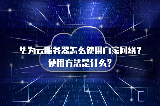 华为云服务器怎么使用自家网络?使用方法是什么?