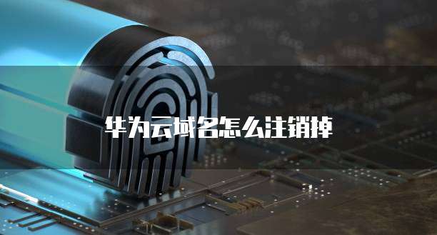 华为云域名怎么注销掉