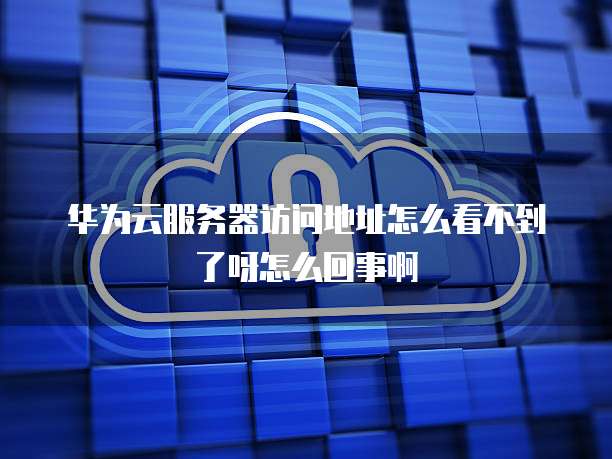华为云服务器访问地址怎么看不到了呀怎么回事啊