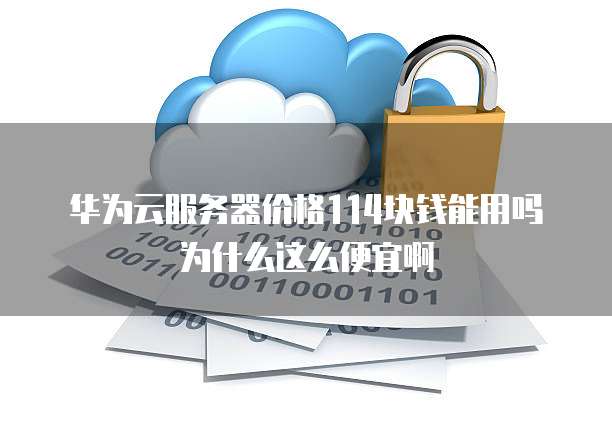 华为云服务器价格114块钱能用吗为什么这么便宜啊