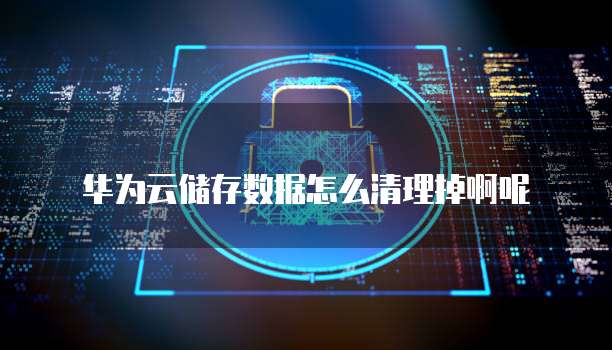 华为云储存数据怎么清理掉啊呢
