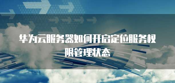 华为云服务器如何开启定位服务权限管理状态