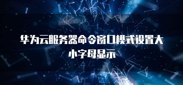 华为云服务器命令窗口模式设置大小字母显示