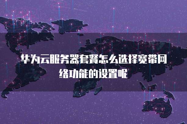 华为云服务器套餐怎么选择宽带网络功能的设置呢