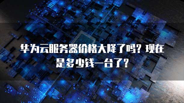 华为云服务器价格大降了吗？现在是多少钱一台了？