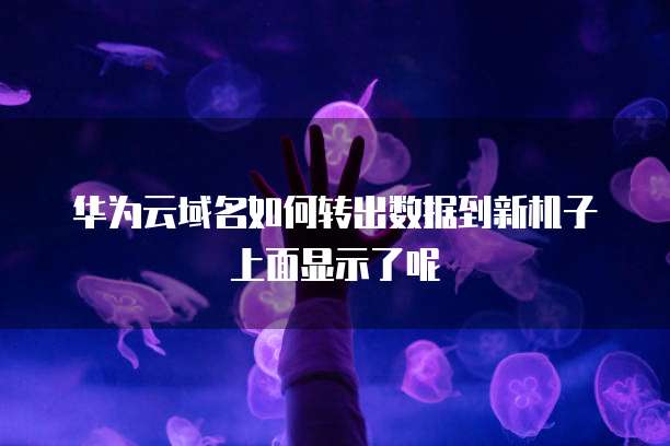 华为云域名如何转出数据到新机子上面显示了呢