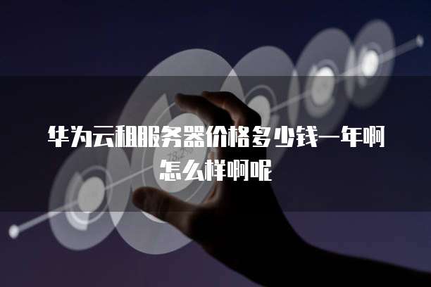 华为云租服务器价格多少钱一年啊怎么样啊呢