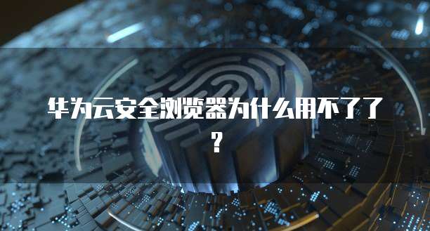 华为云安全浏览器为什么用不了了?