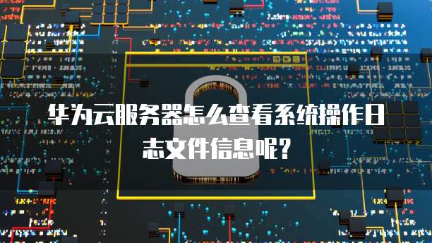 华为云服务器怎么查看系统操作日志文件信息呢?
