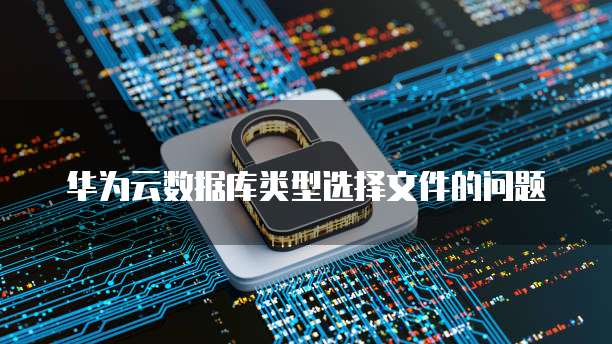 华为云数据库类型选择文件的问题
