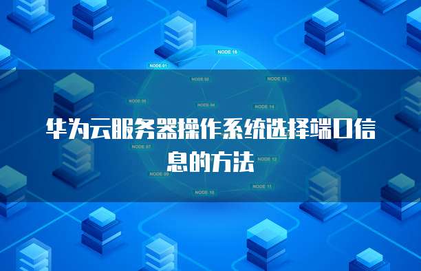 华为云服务器操作系统选择端口信息的方法