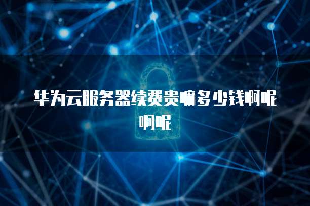 华为云服务器续费贵嘛多少钱啊呢啊呢