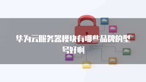 华为云服务器模块有哪些品牌的型号好啊