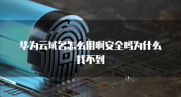 华为云域名怎么用啊安全吗为什么找不到