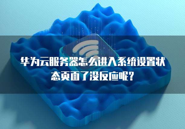 华为云服务器怎么进入系统设置状态页面了没反应呢？