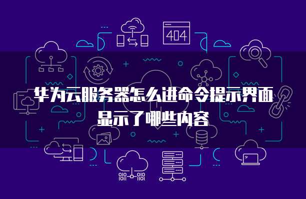 华为云服务器怎么进命令提示界面显示了哪些内容