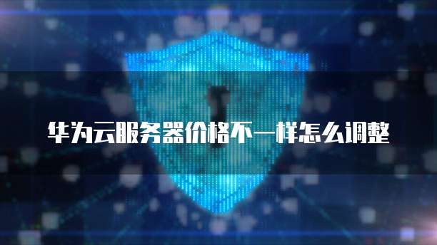 华为云服务器价格不一样怎么调整