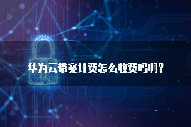 华为云带宽计费怎么收费吗啊?