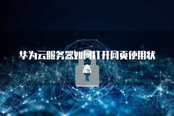 华为云服务器如何打开网页使用状态