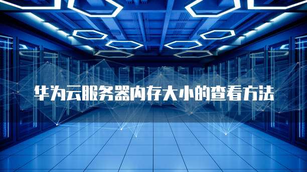 华为云服务器内存大小的查看方法