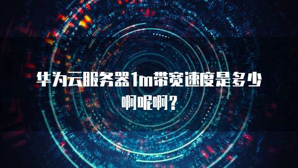 华为云服务器1m带宽速度是多少啊呢啊?