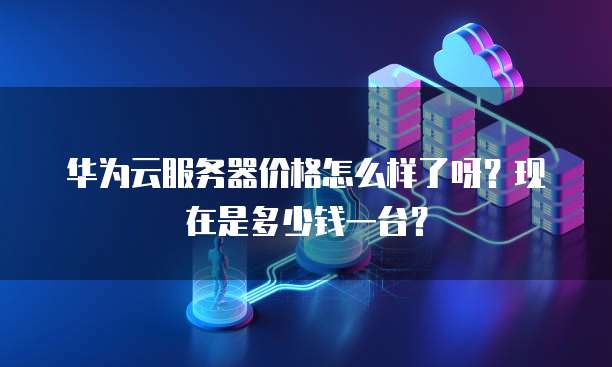 华为云服务器价格怎么样了呀？现在是多少钱一台？