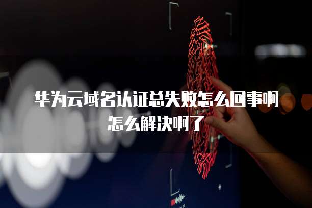 华为云域名认证总失败怎么回事啊怎么解决啊了