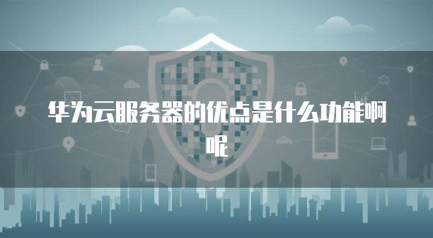 华为云服务器的优点是什么功能啊呢