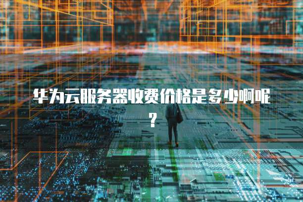 华为云服务器收费价格是多少啊呢?