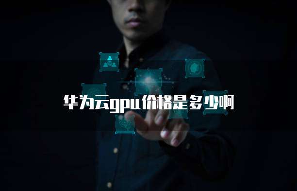 华为云gpu价格是多少啊