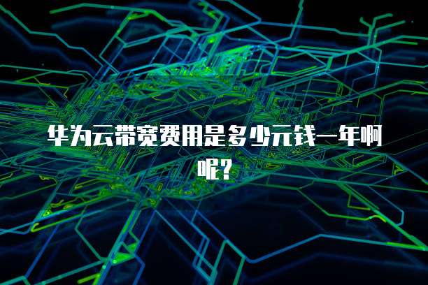 华为云带宽费用是多少元钱一年啊呢?