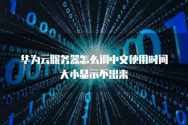 华为云服务器怎么调中文使用时间大小显示不出来