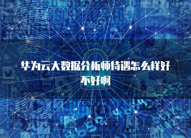 华为云大数据分析师待遇怎么样好不好啊