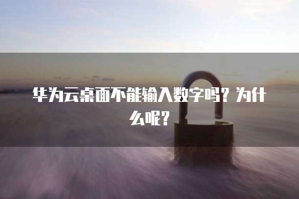 华为云桌面不能输入数字吗?为什么呢?