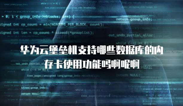 华为云堡垒机支持哪些数据库的内存卡使用功能吗啊呢啊