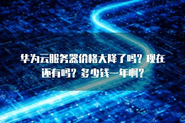 华为云服务器价格大降了吗?现在还有吗?多少钱一年啊?