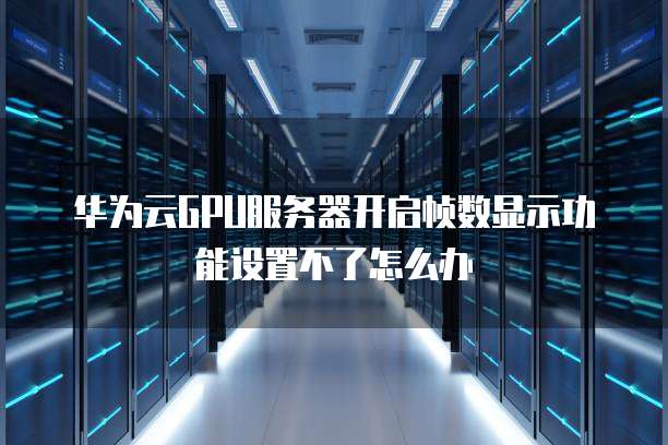 华为云GPU服务器开启帧数显示功能设置不了怎么办