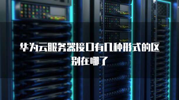华为云服务器接口有几种形式的区别在哪了