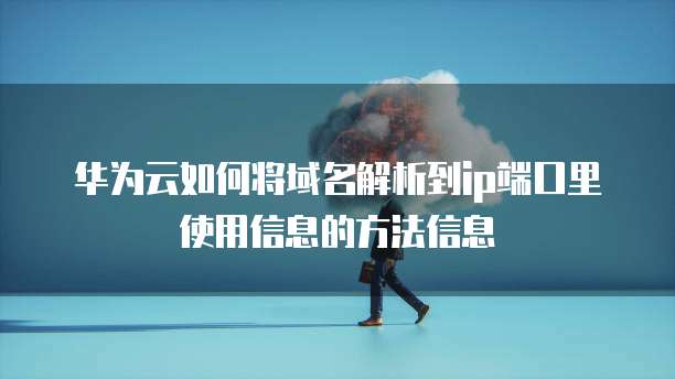 华为云如何将域名解析到ip端口里使用信息的方法信息