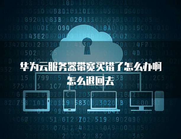 华为云服务器带宽买错了怎么办啊怎么退回去