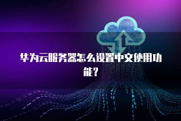 华为云服务器怎么设置中文使用功能?