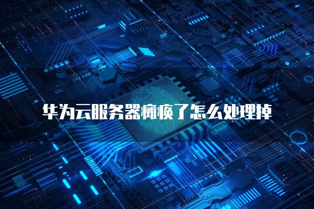 华为云服务器瘫痪了怎么处理掉